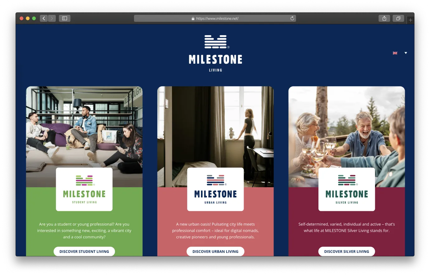 milestone 網站頁面