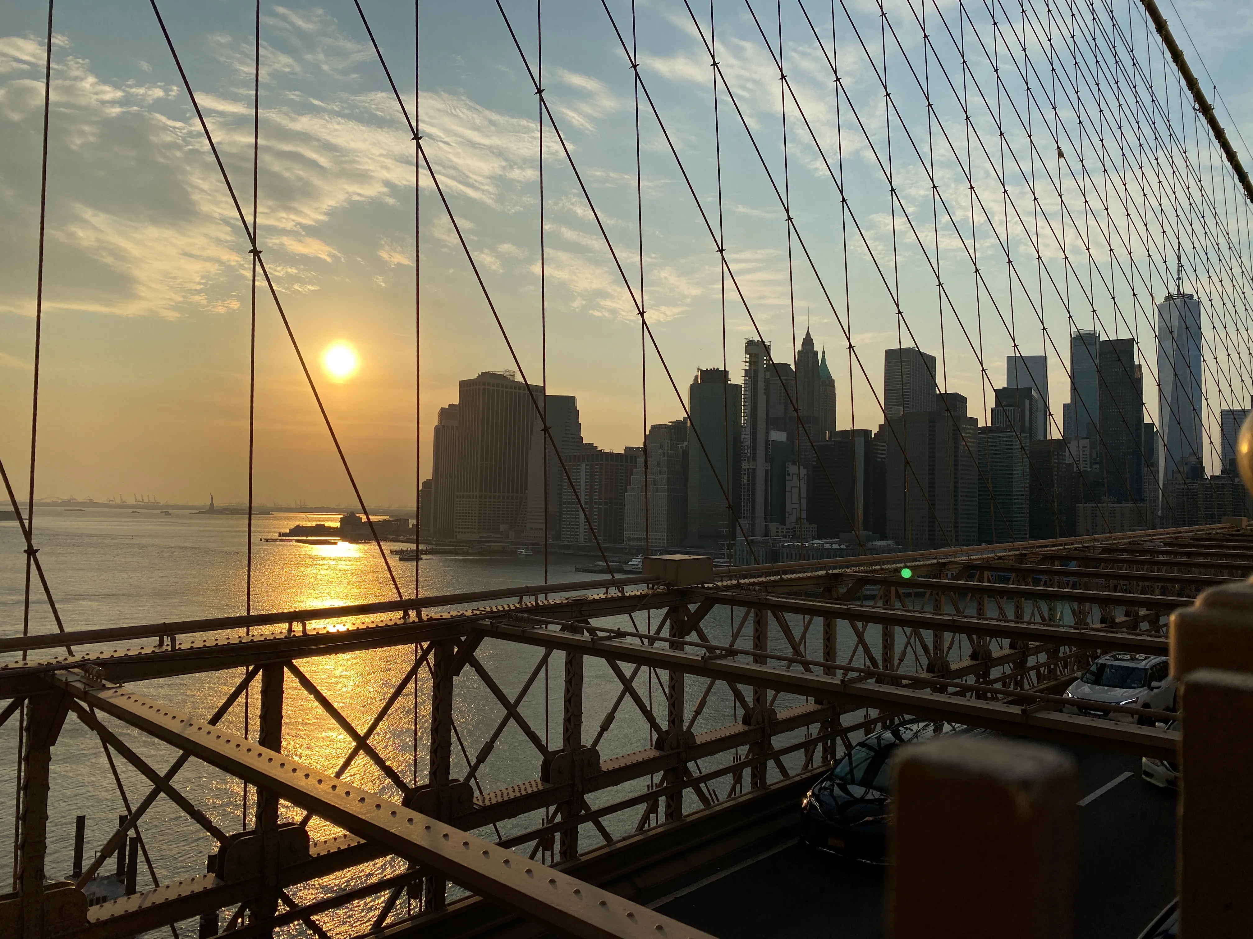 布魯克林大橋日落
