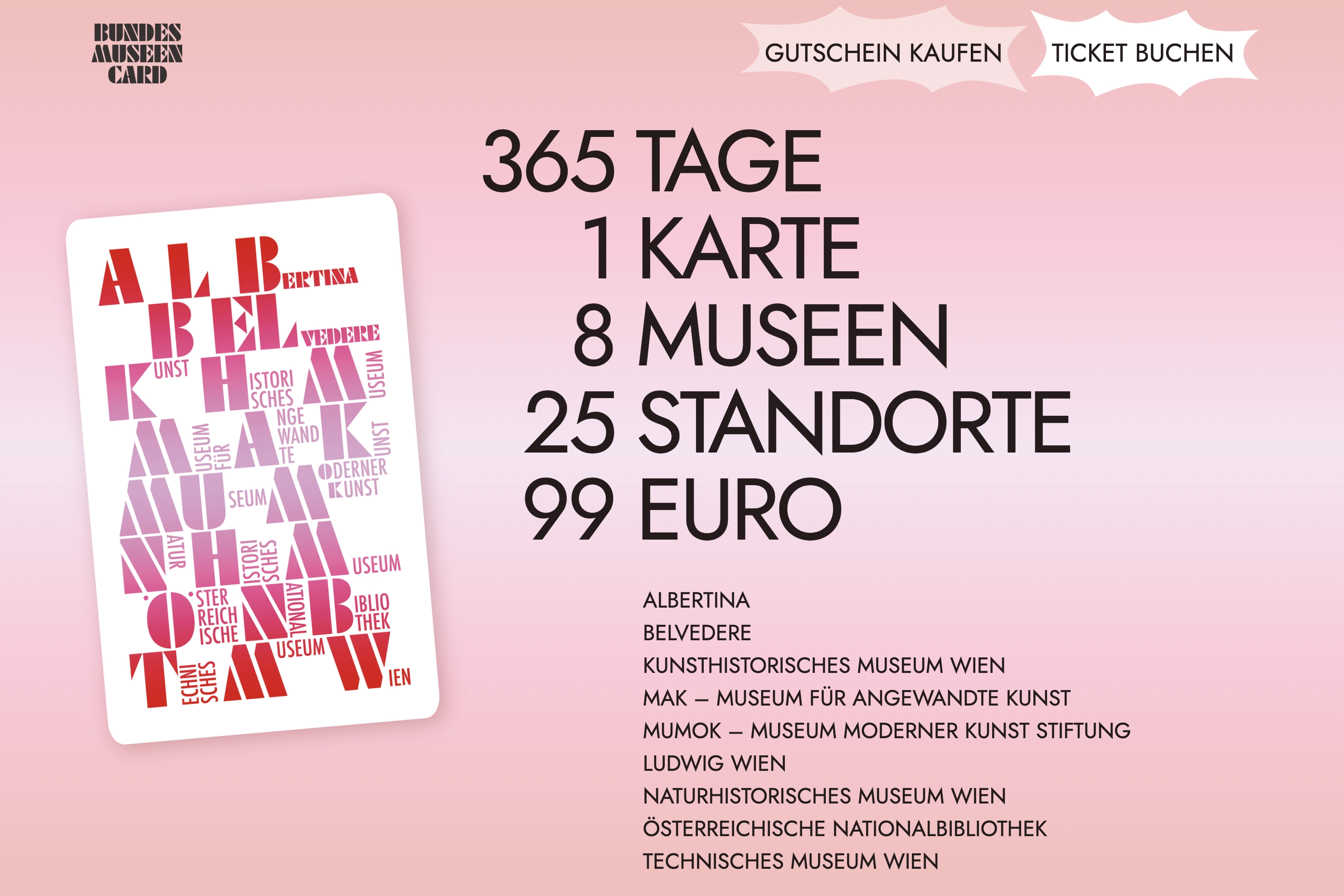 維也納博物館 / 美術館套票